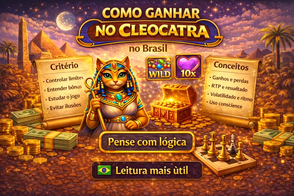 Como ganhar no Cleocatra com smartphone, símbolos do slot, moedas douradas e destaque para estratégia, controle de banca e jogo responsável no Brasil